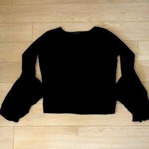 Express Black Bell Sleeve Sweater